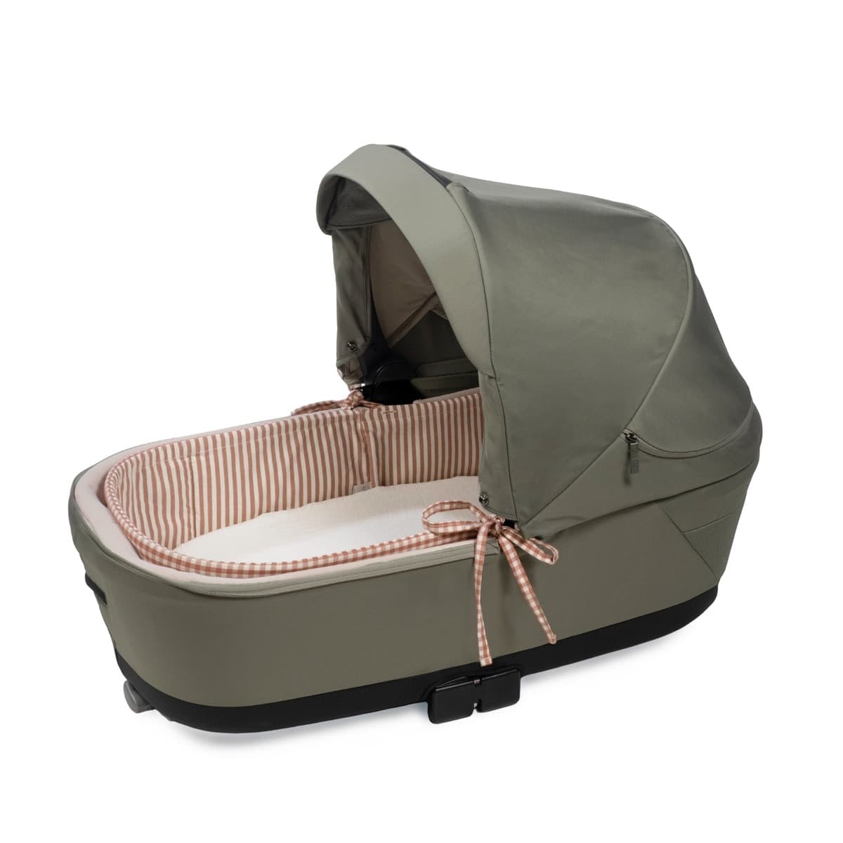 Copertura per navicella con aste + lenzuolo con angoli per navicella WM Praliné Vichy/Strisce Moka - 4