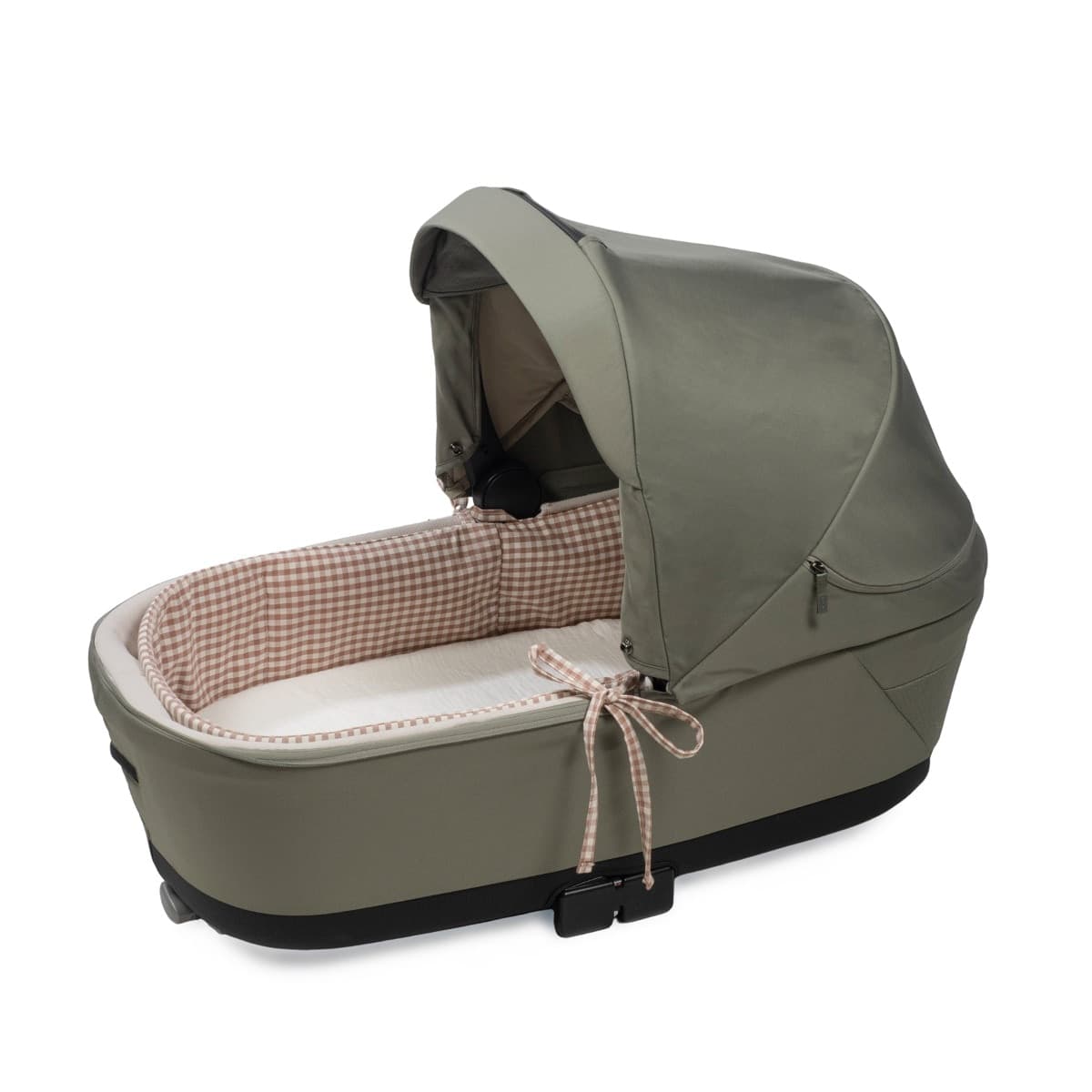 Copertura per navicella con aste + lenzuolo con angoli per navicella WM Praliné Vichy/Strisce Moka - 5