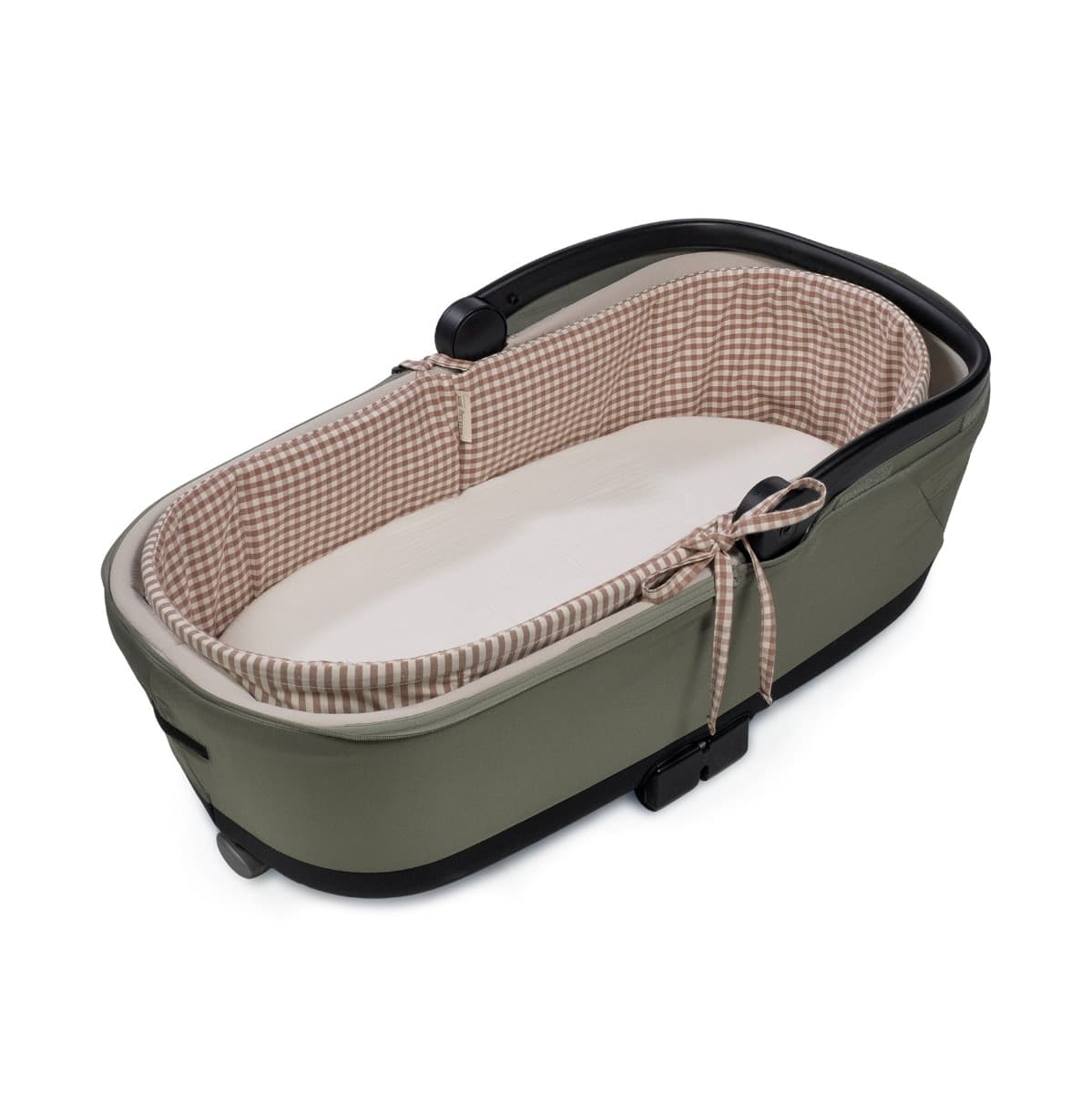 Copertura per navicella con aste + lenzuolo con angoli per navicella WM Praliné Vichy/Strisce Moka - 6