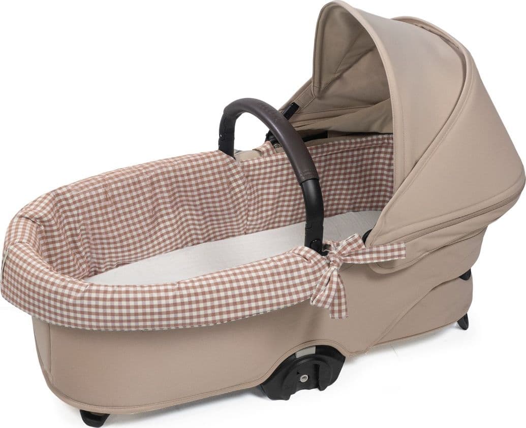 Copertura per navicella dual + lenzuolo con angoli per navicella WM Praliné Vichy/Strisce Moka - 4