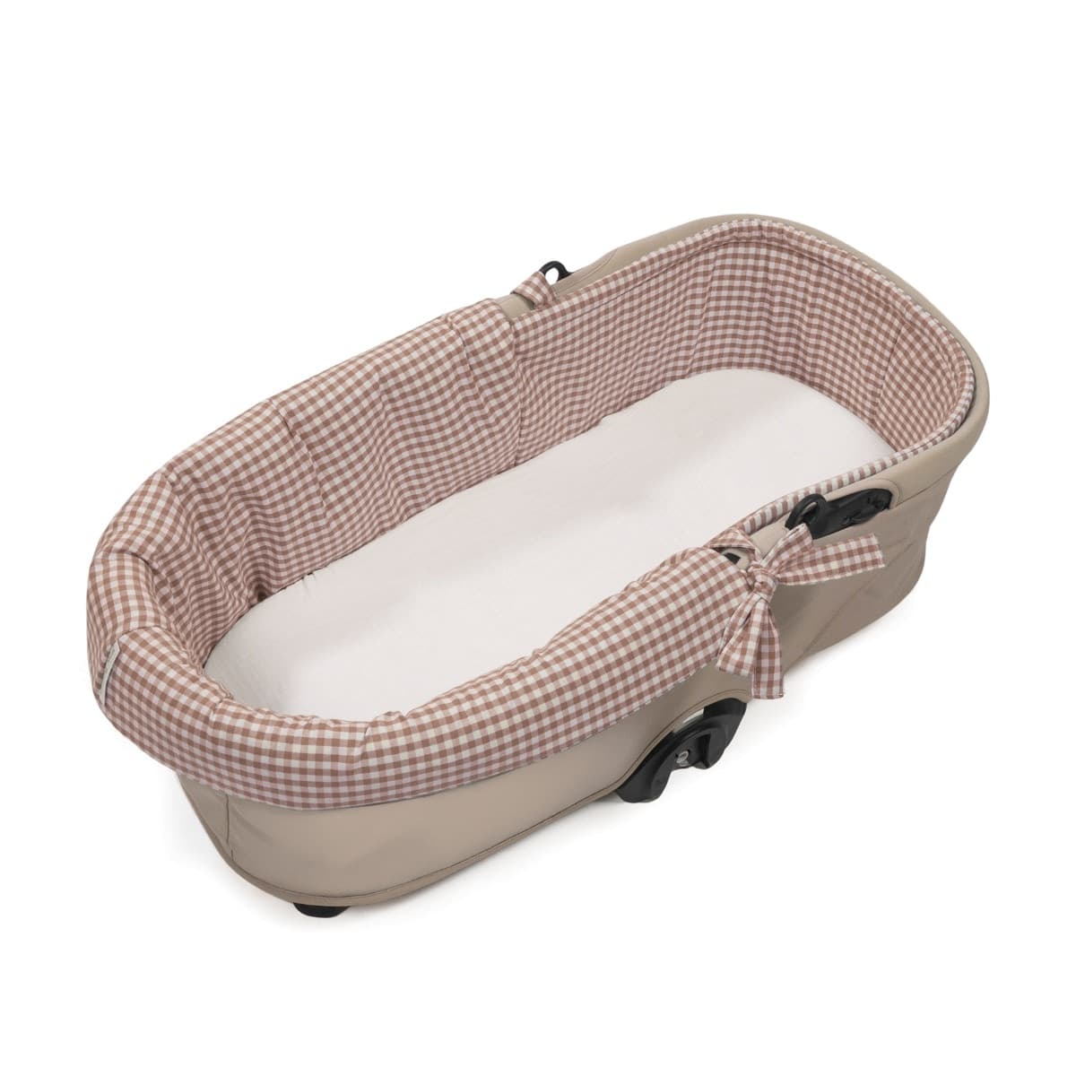 Copertura per navicella dual + lenzuolo con angoli per navicella WM Praliné Vichy/Strisce Moka - 5