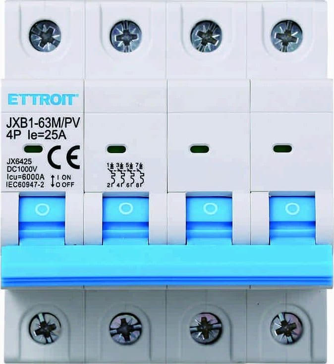 4P INT. Magn. FTV DC 25A 6kA 1000V