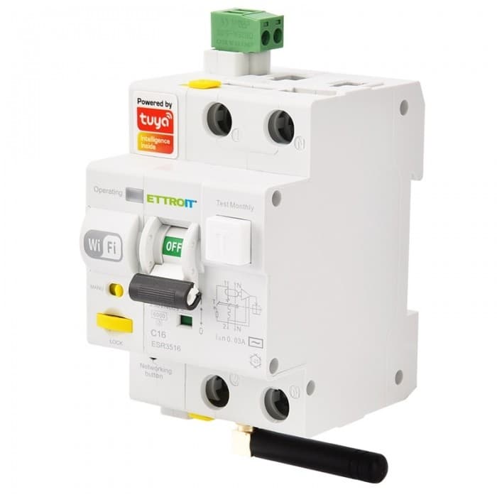 Magn. diff. Wi-Fi Tuya Smart
RCBO-1PN 16A