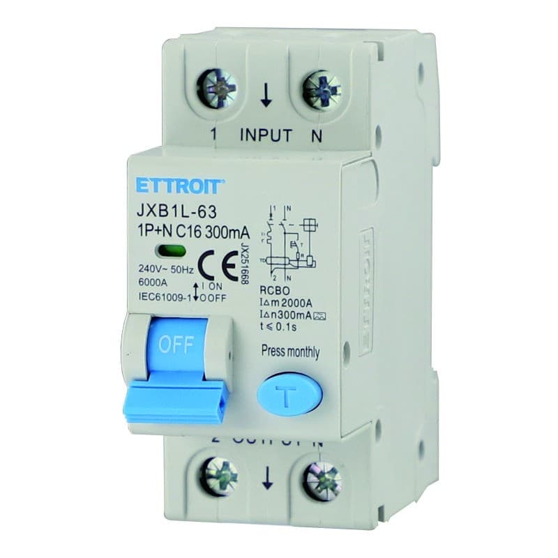 Magn. diff. 1P+N 16A 300mA 220V-6KA CL.A