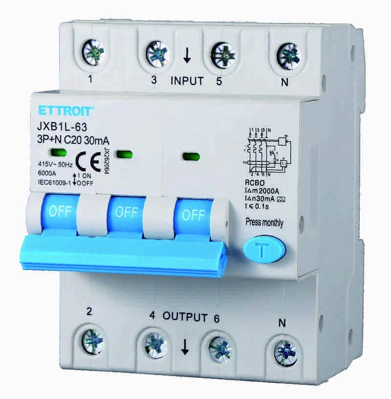 Magn. diff. 3P+N 20A 30mA 380V-6KA CL.A