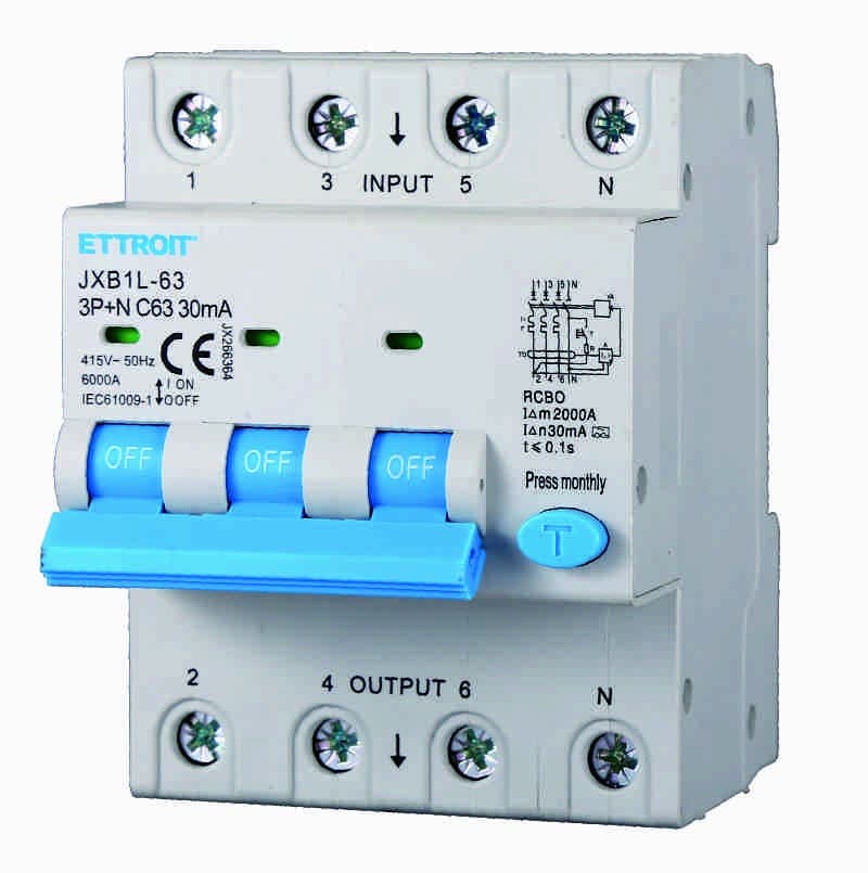 Magn. diff. 3P+N 63A 30mA 380V-6KA CL.A
