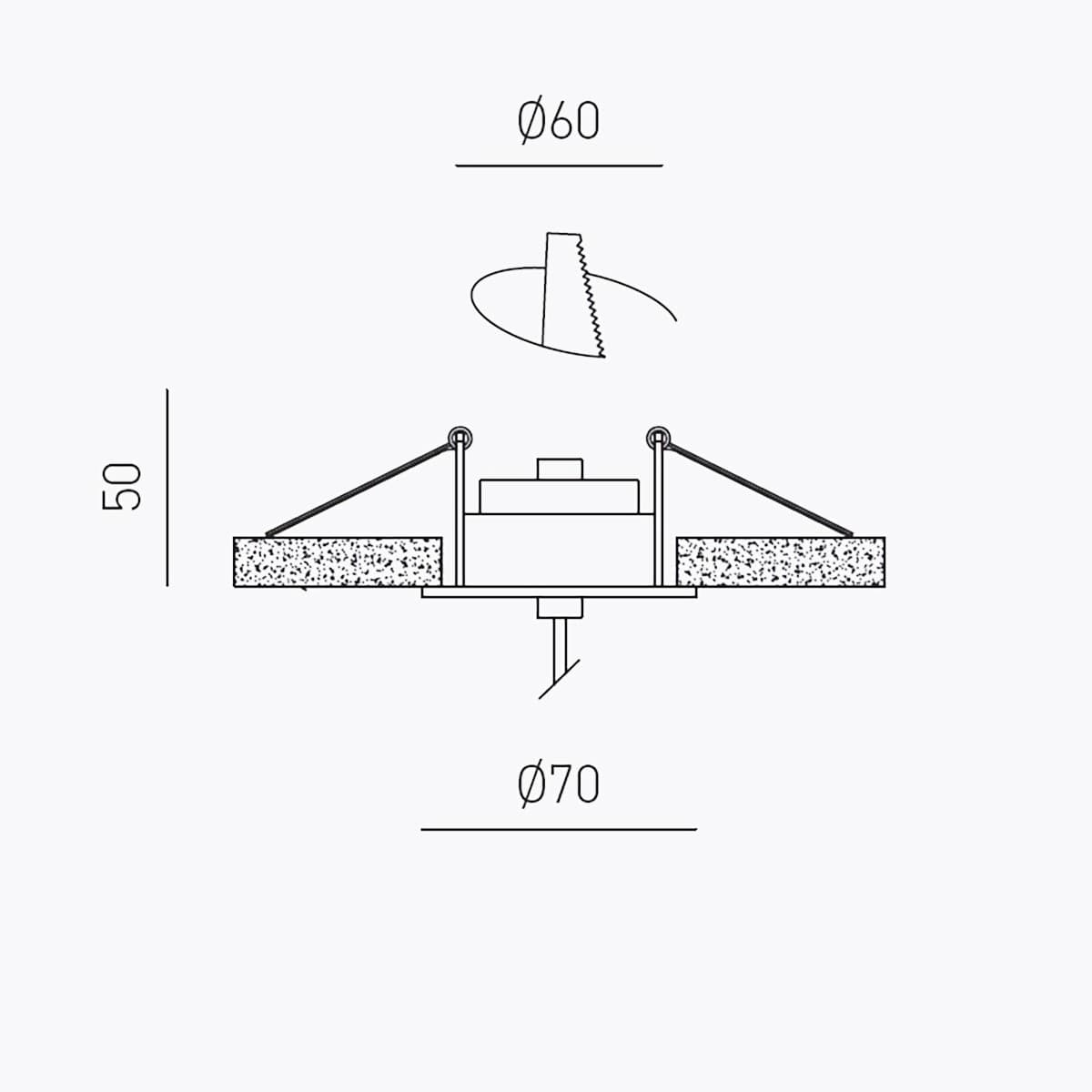 Lampada soffitto incasso led Gea Luce GUYA SI oro sospensione classica - 5