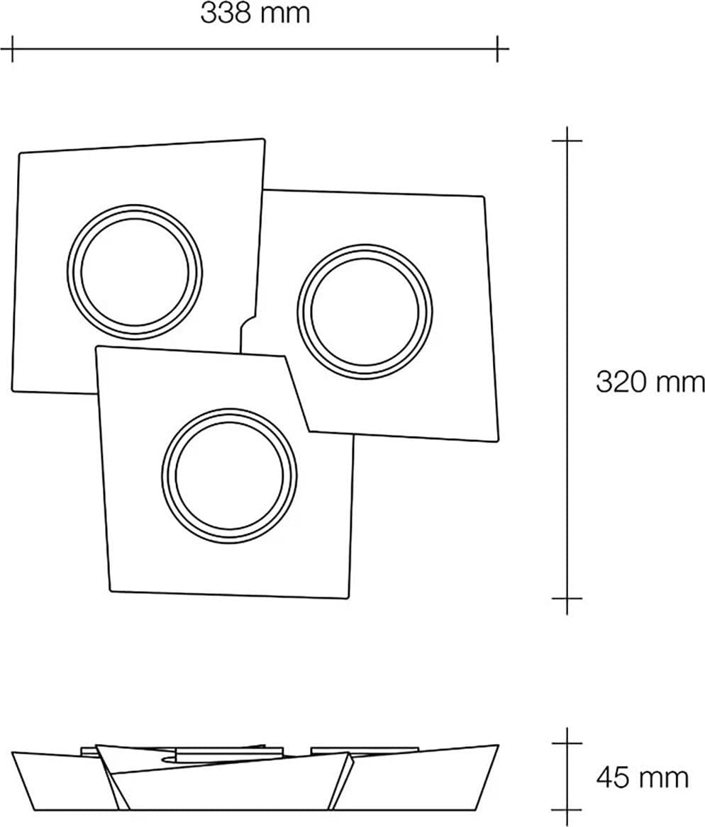 Plafoniera gesso Sforzin ANCHISE T373 GX53 LED lampada soffitto - 4