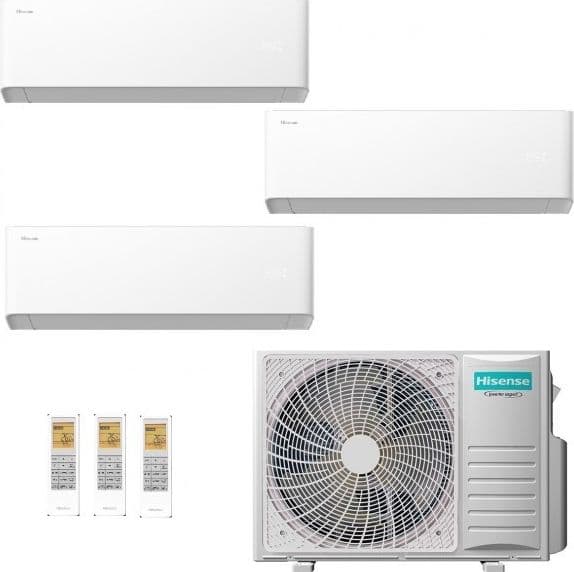 Hisense Trial Split 12+12+12 Btu 3AMW72U4RJC HB35XU0AG HB35XU0AG HB35XU0AG Condizionatore UNI HB Bianco WiFi R-32
