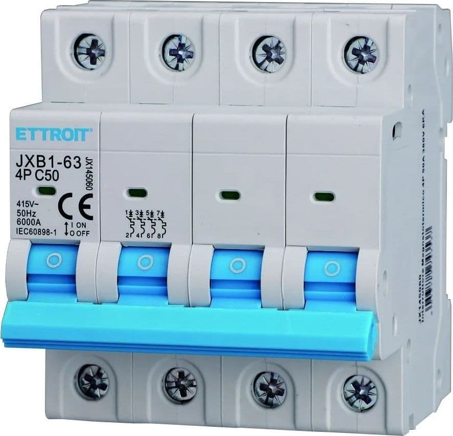 Interruttore Magnetotermico 4P 50A 380V 6KA