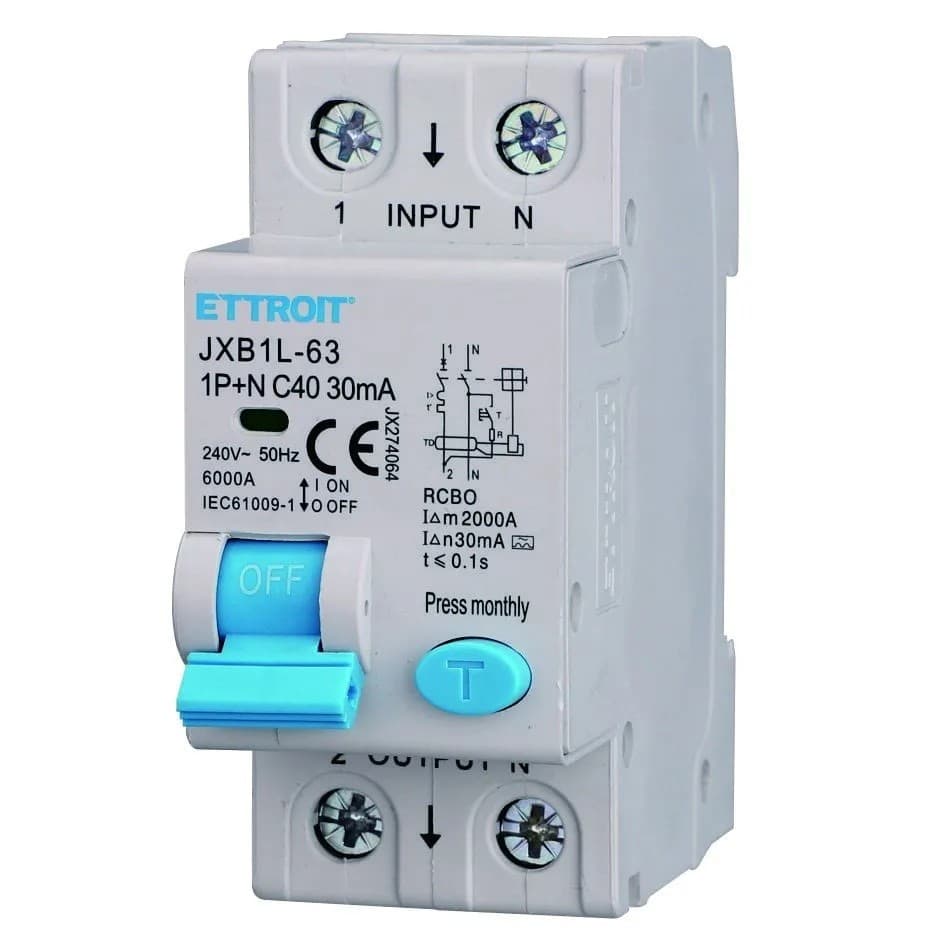 Magnetotermico Differenziale 1P+N 40A 30mA 220V-6KA CLASSE A - 1