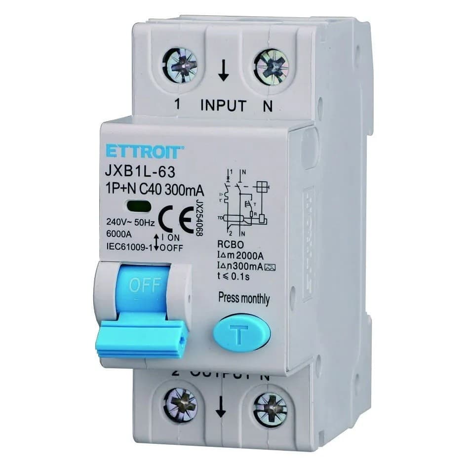 Magnetotermico Differenziale 1P+N 40A 300mA 220V-6KA CLASSE A - 1