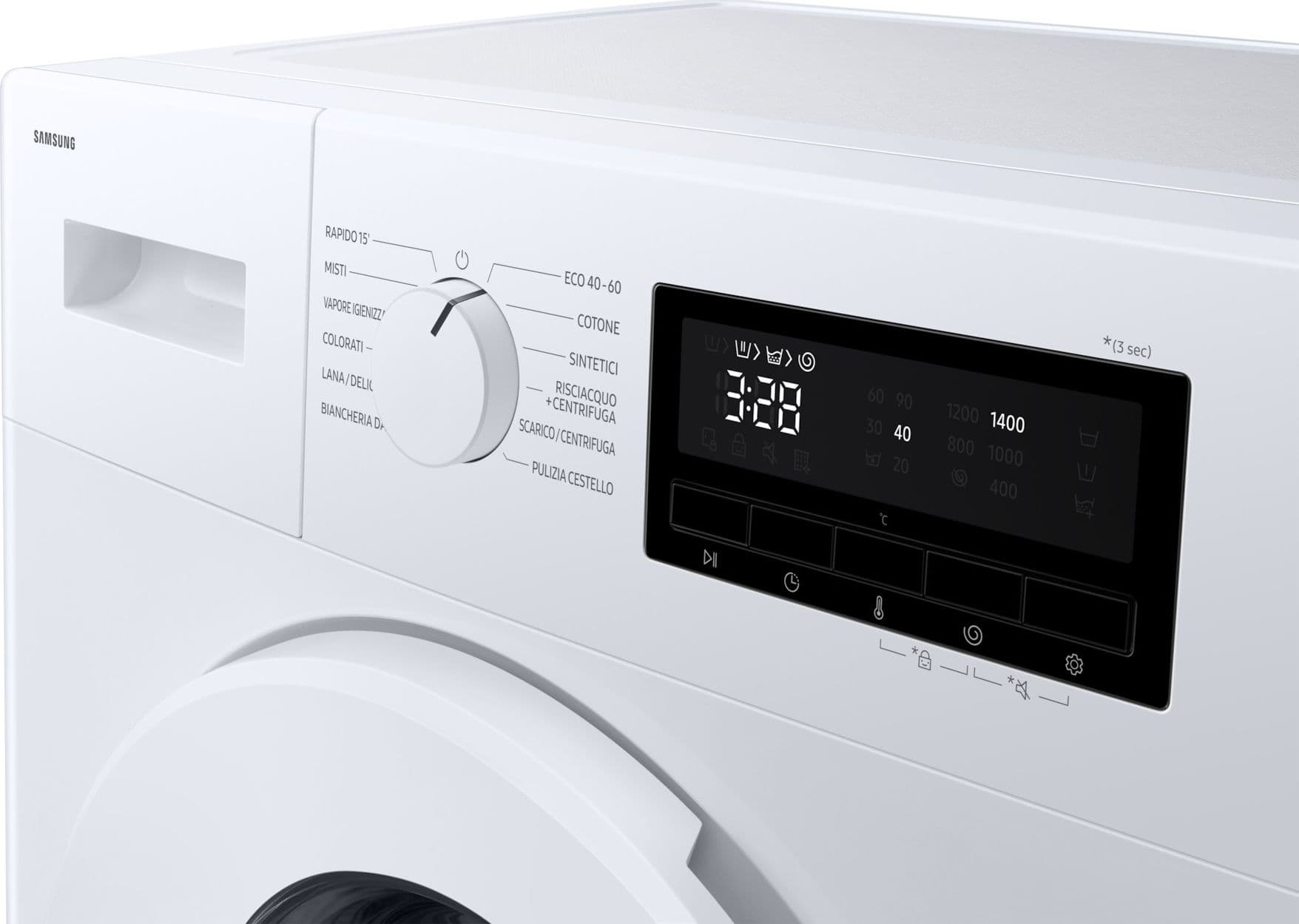 Samsung Lavatrice CF 7kg 1200G L60xP46 Vapore Cl.A WW70FG3M05TW - 7
