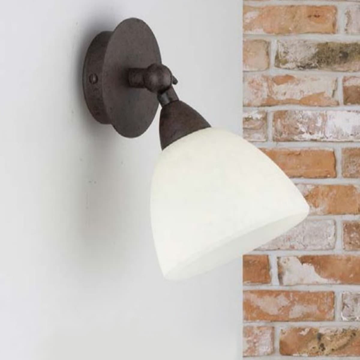 Applique classico LAM 4282 1A E14 LED metallo vetro lampada parete soffitto - 12