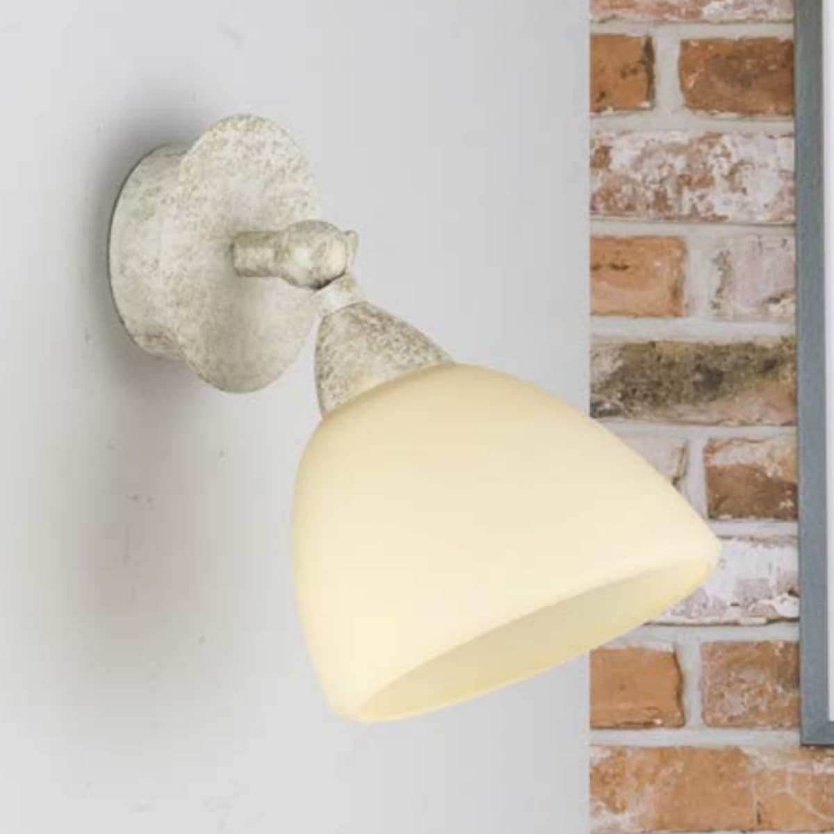Applique classico LAM 4282 1A E14 LED metallo vetro lampada parete soffitto - 5