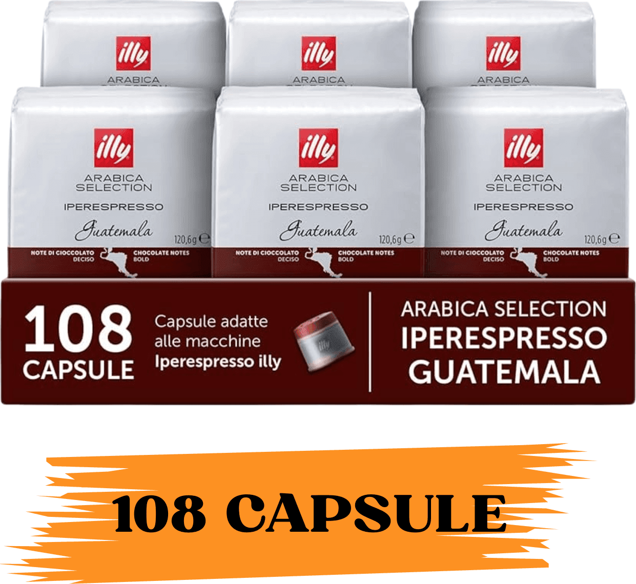 illy Caffe' Capsule Iperespresso Selection Guatemala 108pz