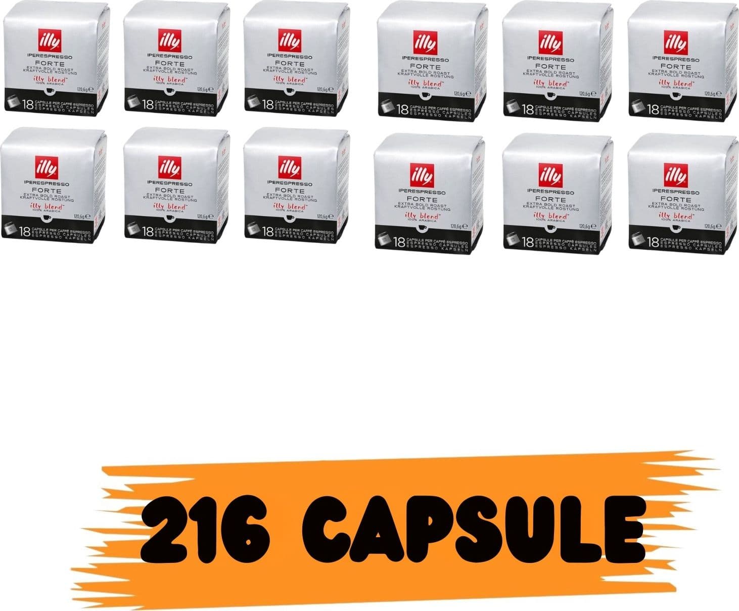 Illy Caffe' Capsule Iperespresso Forte 216pz - 1