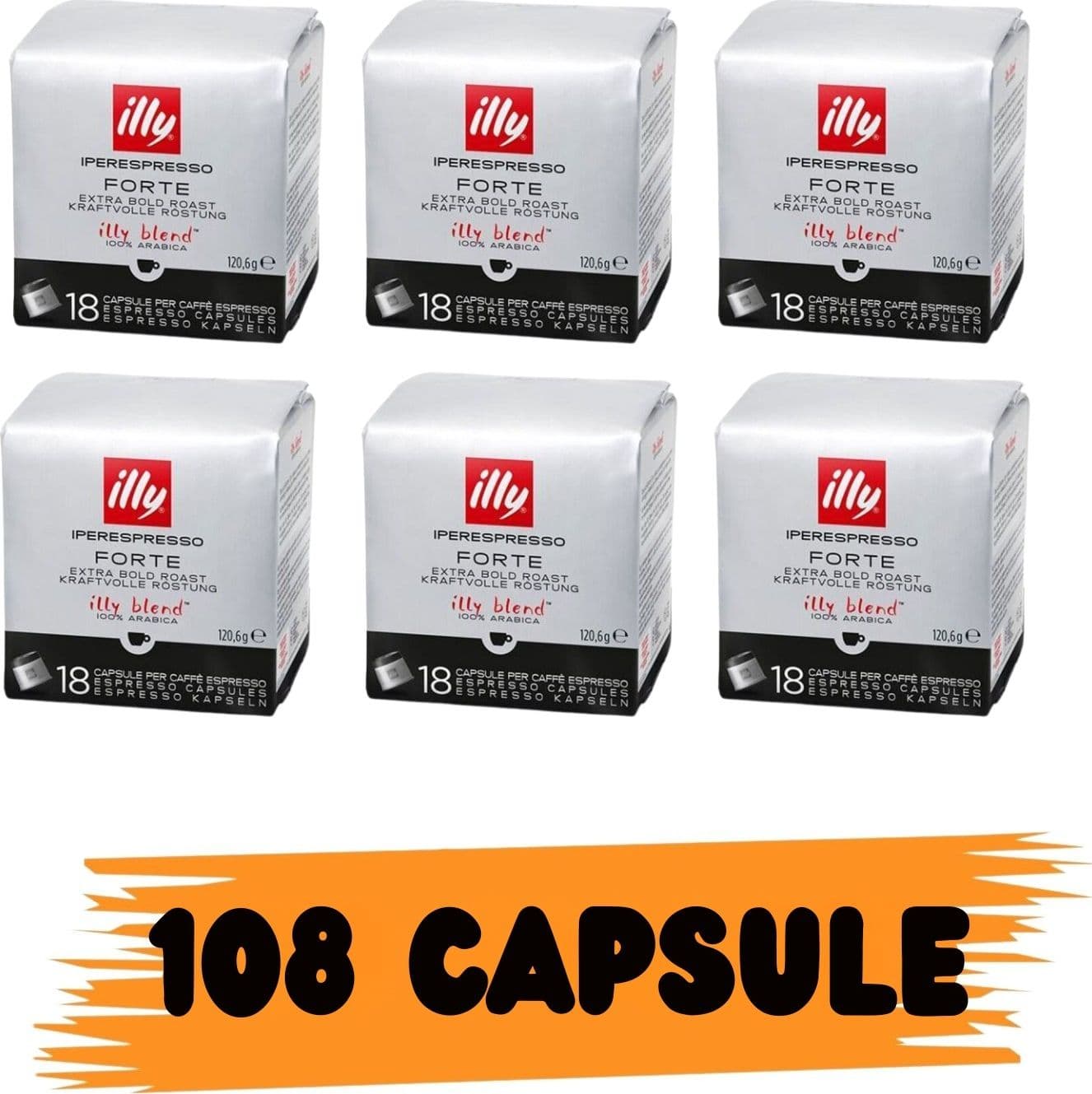 Illy Caffe' Capsule Iperespresso Forte 108pz - 1