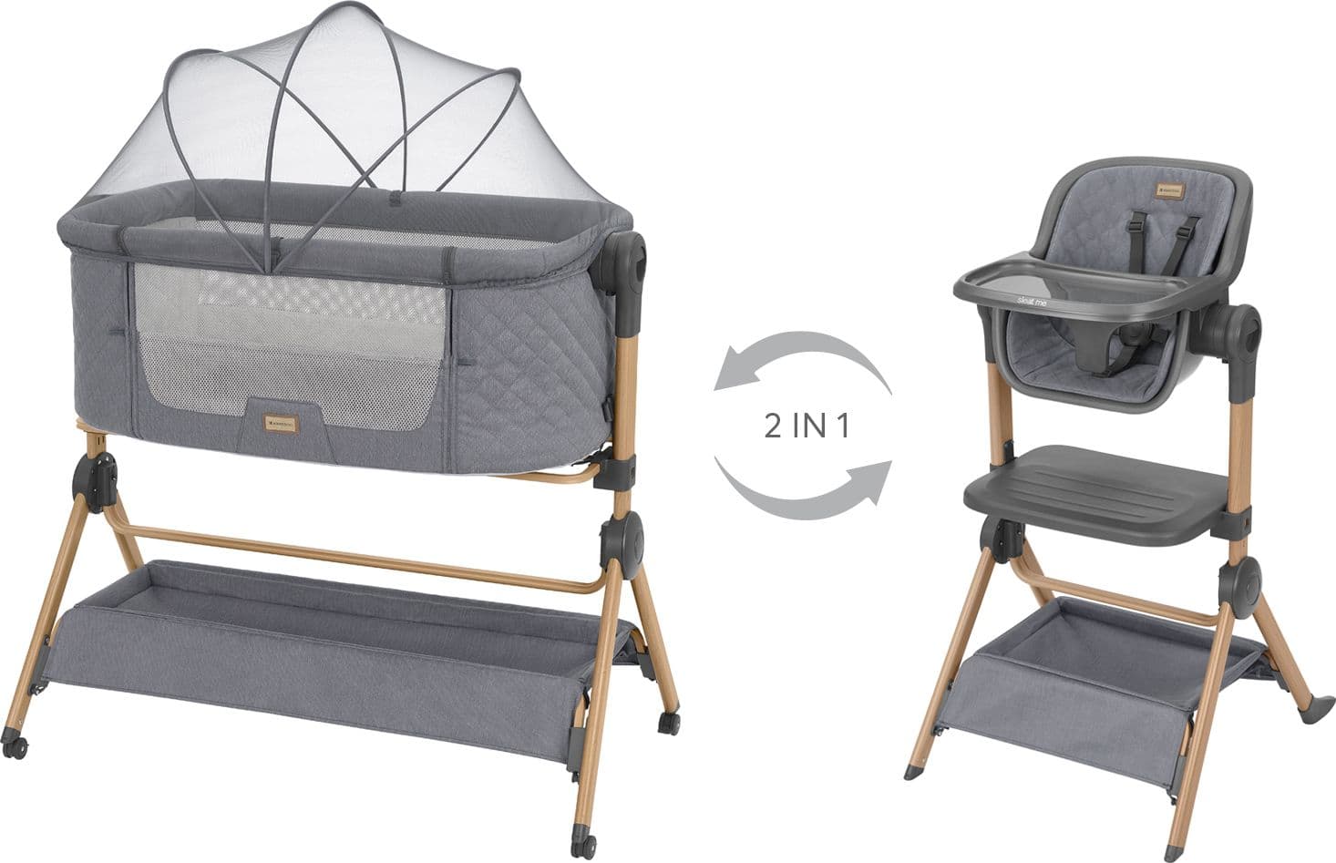 Culla e Seggiolone 2 in 1 Kikkaboo Sleat Me - 2
