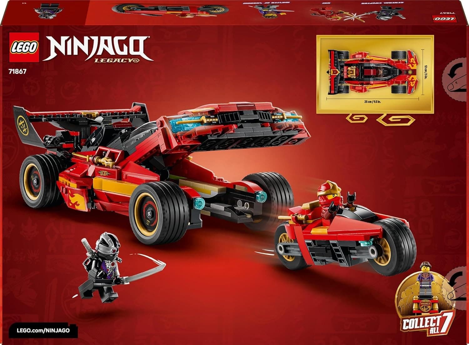 Lego Ninjago - Super-Bolide Ninja X-1-15° Anniversario 71867 - 6