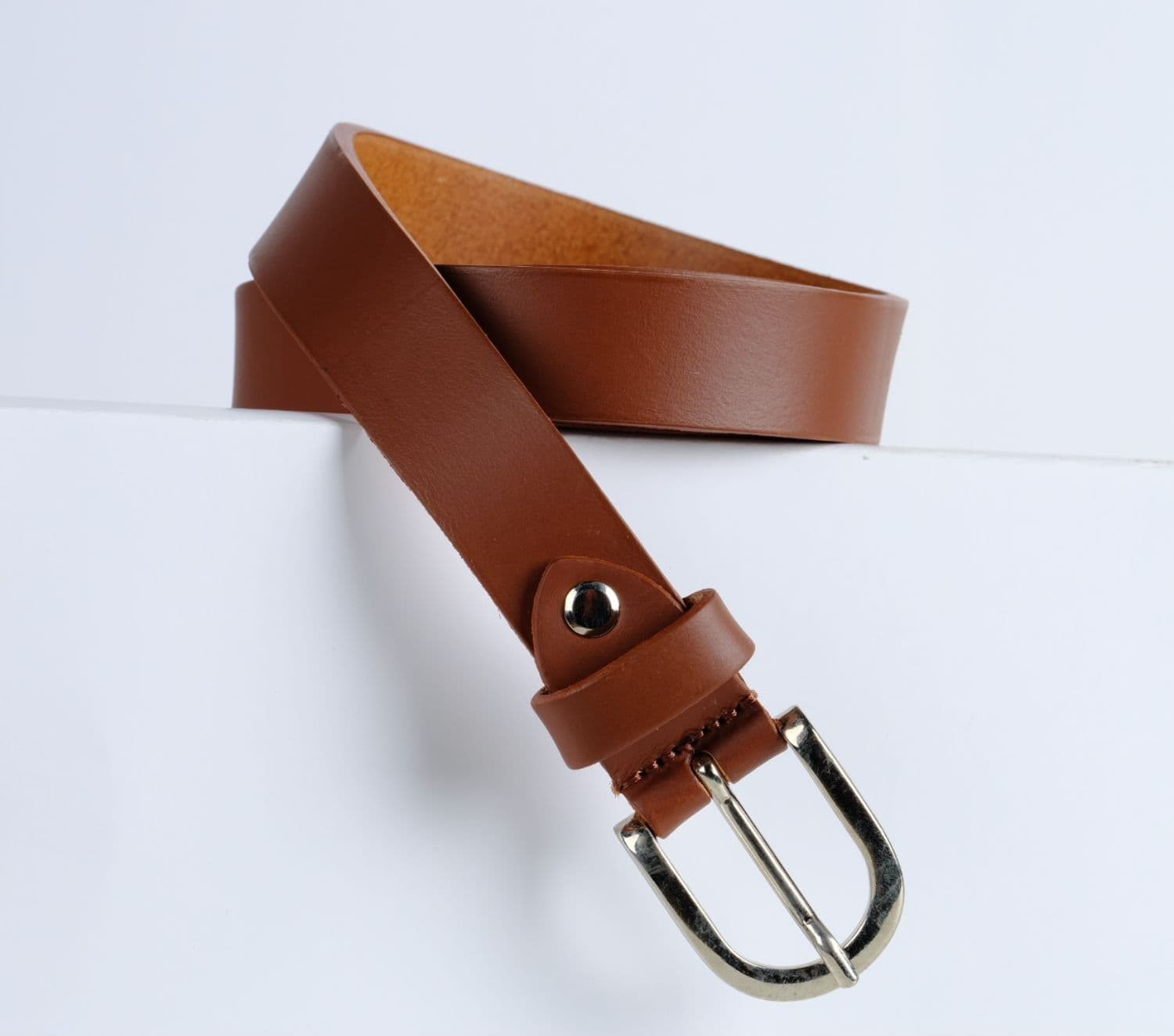 Cintura Made in Italy in Vera Pelle Mod.Roma - Marrone Rame - Spessore 2,5cm - 1