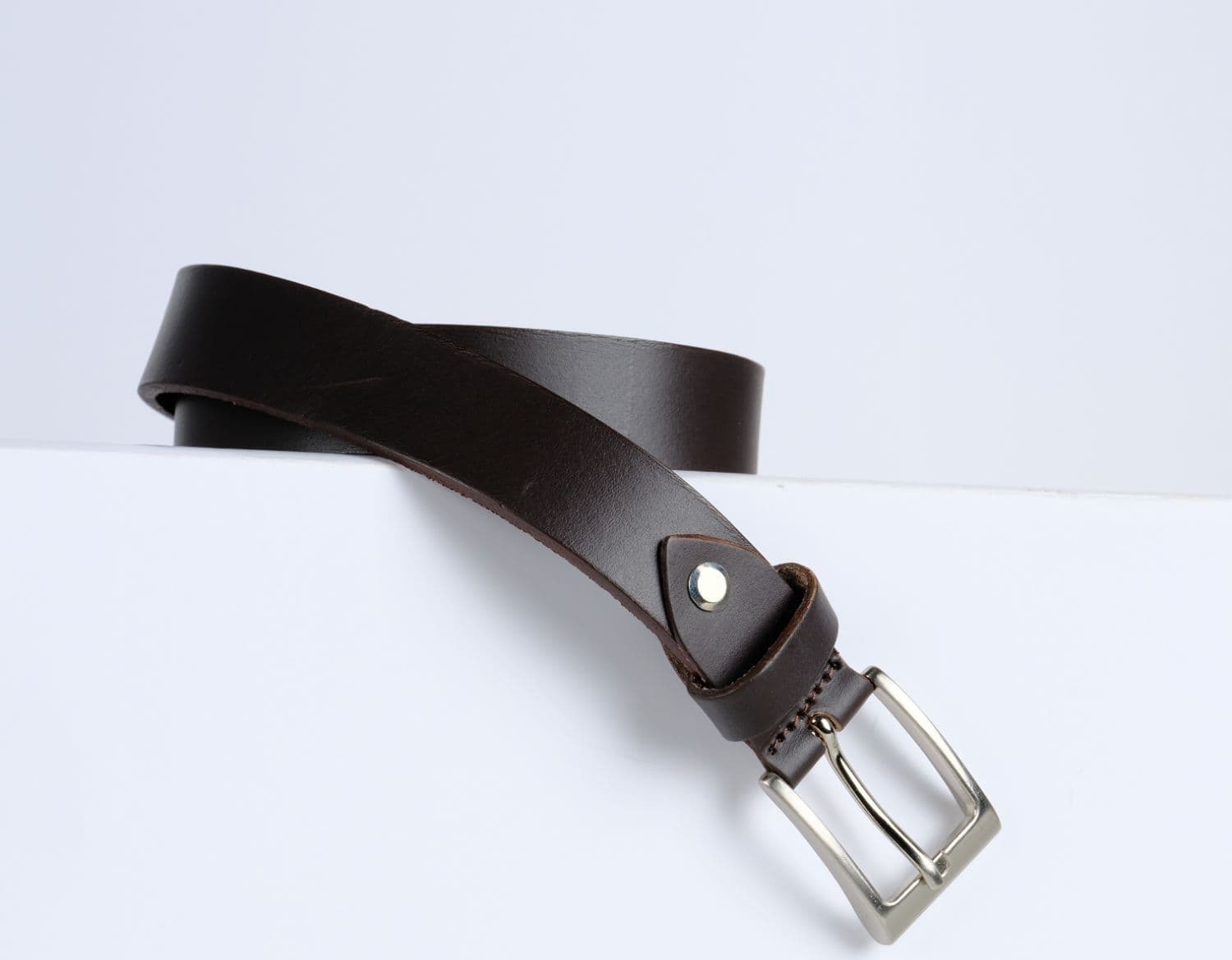 Cintura Made in Italy in Vera Pelle Mod.Roma - Marrone Cioccolata - Spessore 2,5cm - 2