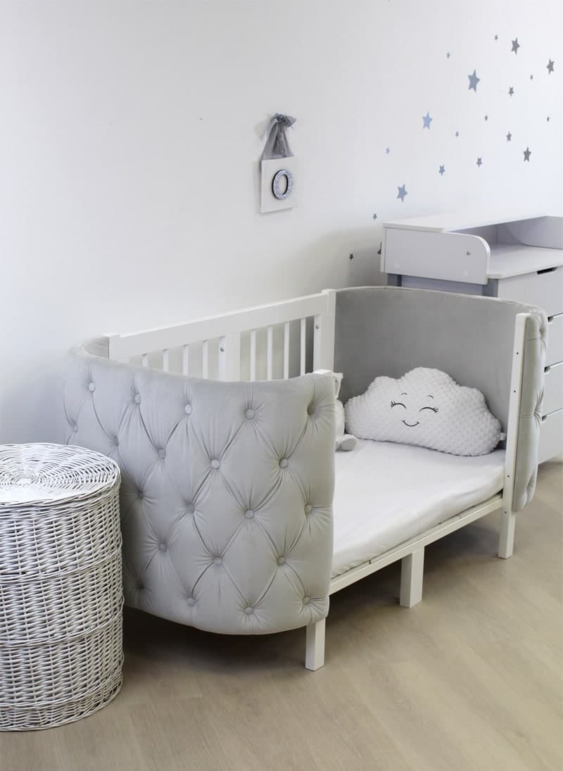 Culla trasformabile 3 in 1 Ovalbed Blush – Light Grey