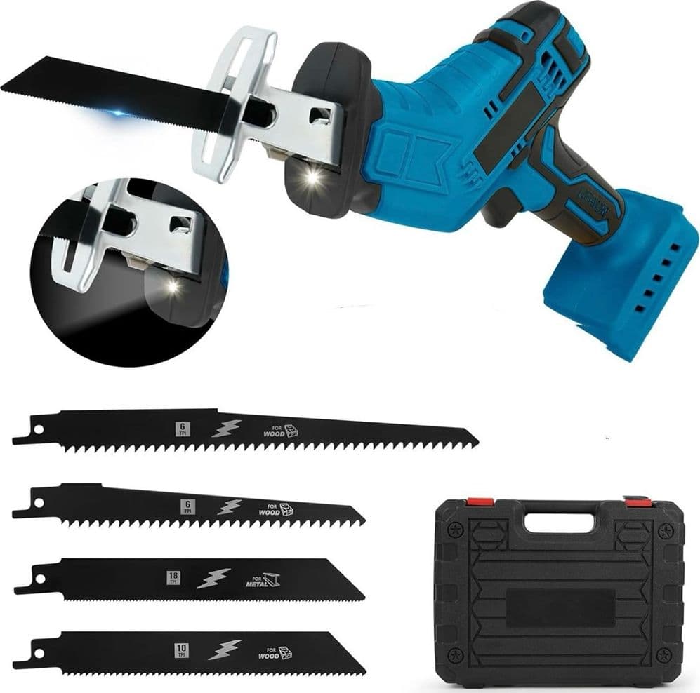 SEGHETTO SEGA A GATTUCCIO ALTERNATIVO A 2 BATTERIA 48V PORTATILE CON LUCE A LED 4 LAME - 1