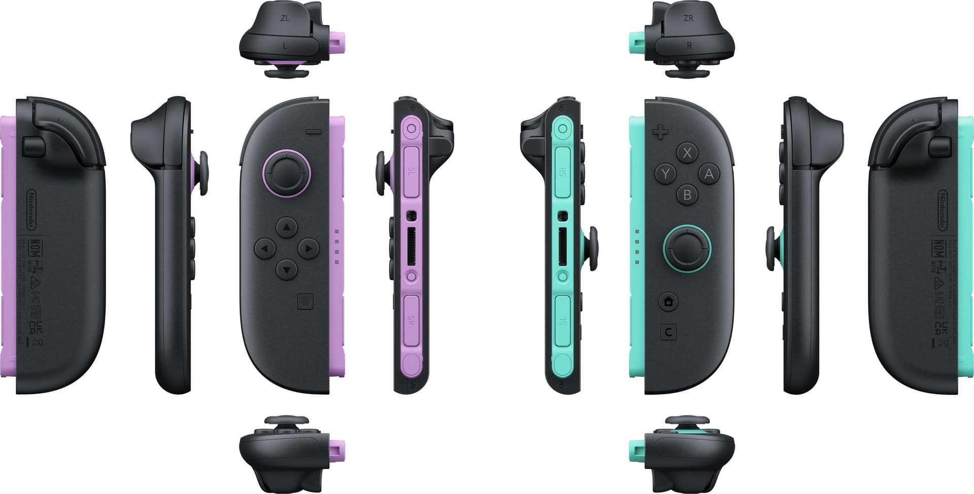 Nintendo Controller Joy-Con 2 viola chiaro / verde chiaro - 6