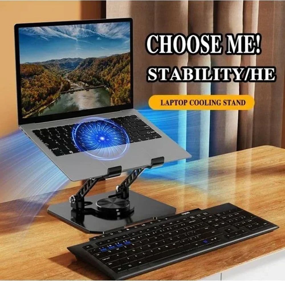 SUPPORTO REGOLABILE PER SMARTPHONE TABLET CON VENTOLA RAFFREDDAMENTO ROTAZIONE 360° Q-ZJ268 - 11