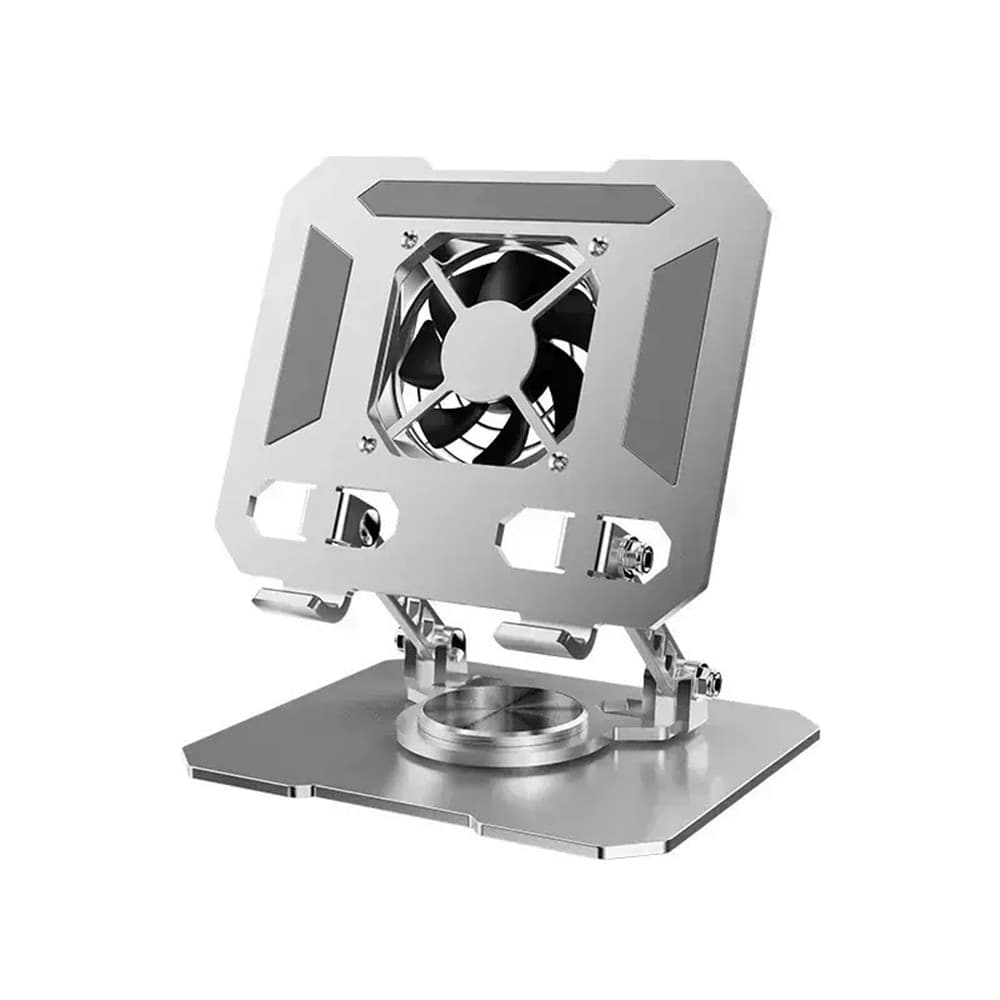 SUPPORTO REGOLABILE PER SMARTPHONE TABLET CON VENTOLA RAFFREDDAMENTO ROTAZIONE 360° Q-ZJ268 - 6