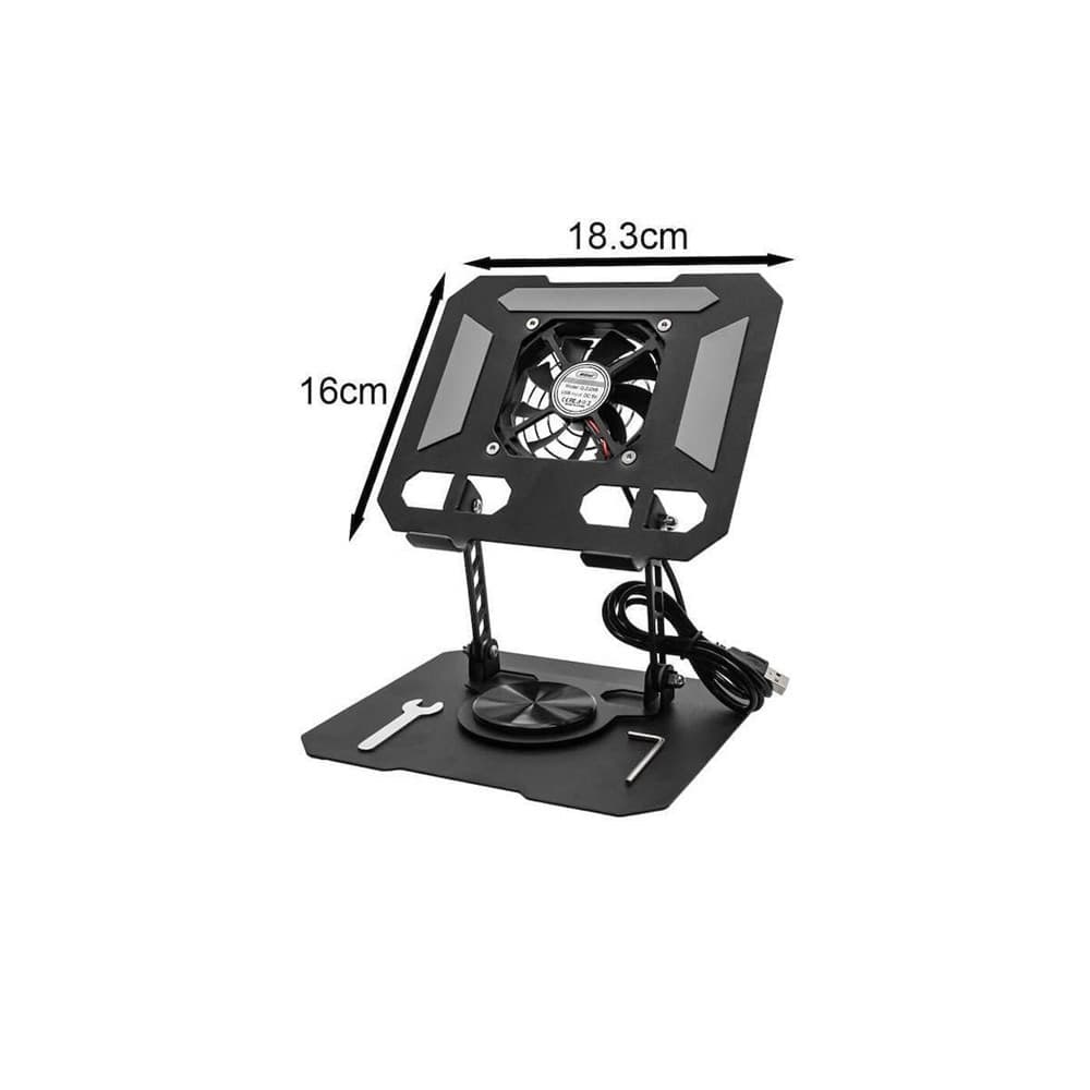 SUPPORTO REGOLABILE PER SMARTPHONE TABLET CON VENTOLA RAFFREDDAMENTO ROTAZIONE 360° Q-ZJ268 - 8