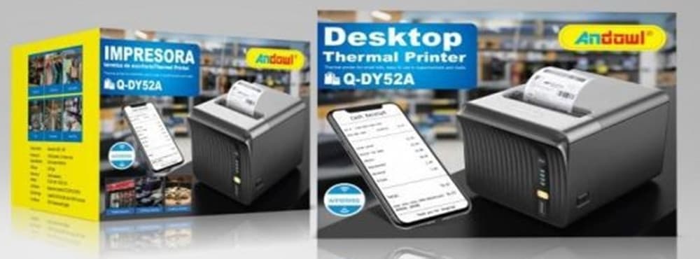 STAMPANTE TERMICA PER RICEVUTE ETICHETTE WIRELESS 80MM 203DPI CON USB/BLUETOOTH Q-DY52A - 2