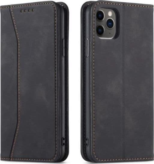 custodia a libro iphone 13 con porta carte di credito chiusura magnetica nera