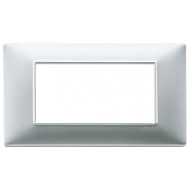 Vimar Plana Placca 4 Moduli Argento Opaco 14654.20 - Design Moderno, Facile Installazione, Alta Qualità - 2