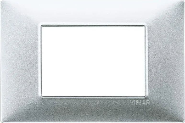Vimar Plana Placca 3 Moduli Argento Opaco 14653.20 - Tecnopolimero, 120x81mm, Elegante e Funzionale - 2