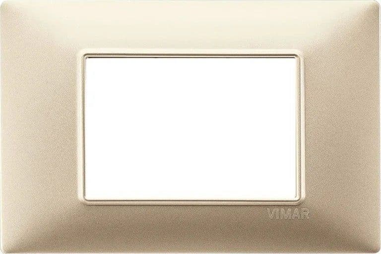 Vimar Plana Placca 3 Moduli Champagne Opaco - Articolo 14653.22