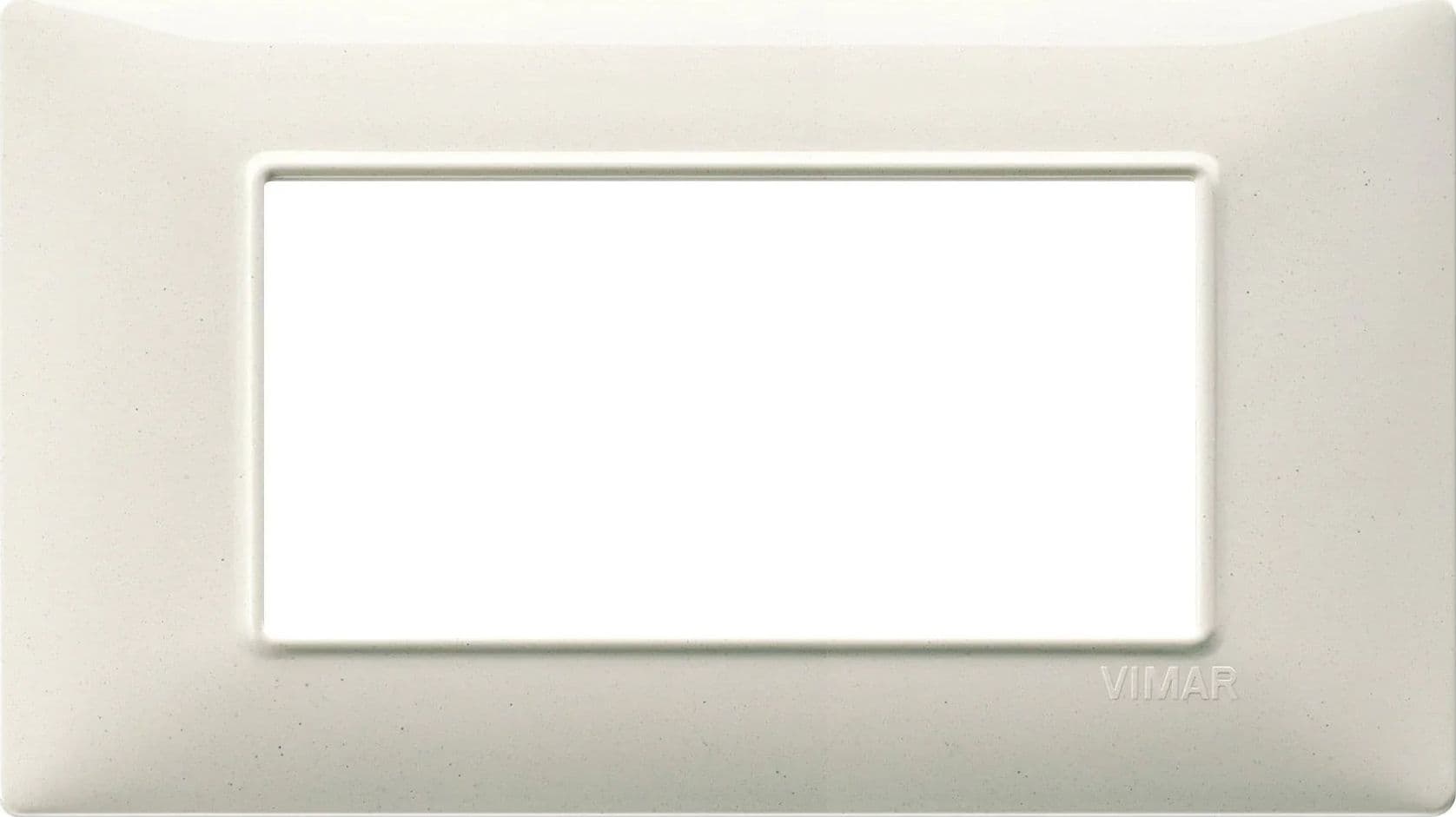 Placca Vimar Plana 4 Moduli Bianco Granito 14654.06 - Tecnopolimero Elegante e Resistente - 2