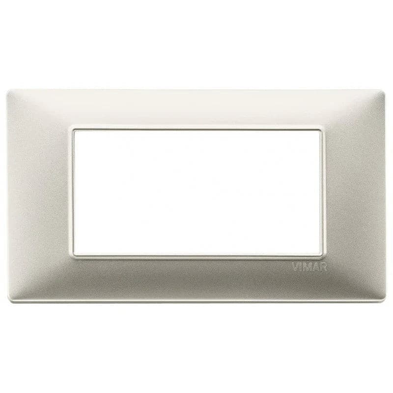 Vimar Plana Placca 4 Moduli Nickel Opaco 14654.21 - Design Moderno e Resistente agli Urti - 2