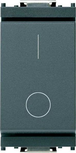 Interruttore VIMAR 2P 16AX Grigio - SKU 16016, Design Elegante, Facile Installazione, 250V - 2