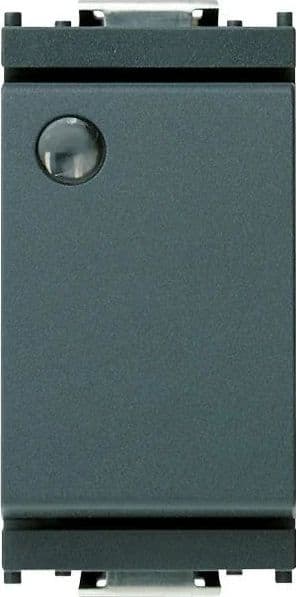 VIMAR Deviatore 1P 16AX Luminoso Grigio Mod. 16025 - 200W, Design Moderno, Facile Installazione - 2