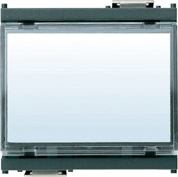 VIMAR Pulsante Targh. 1P NO 10A 12-24V Grigio - Modello 16190, Targhetta Luminosa, Design Moderno - 2