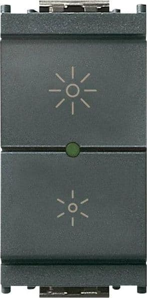 VIMAR Dimmer Universale 230V Grigio - SKU 16559.1, Regolazione Intensa per Lampade Incandescenti, CFL e LED - 2