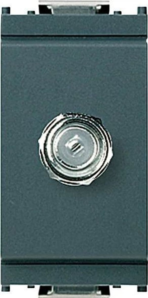 Presa Coassiale Femmina Tipo F VIMAR Grigio - Mod. 16331, Frequenze Fino a 2400 MHz - 2