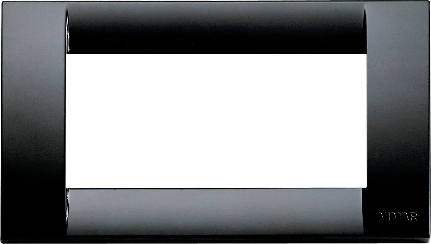 VIMAR Placca Classica 4M Nera 16744.16 - Tecnopolimero Resistente e Design Elegante - 2