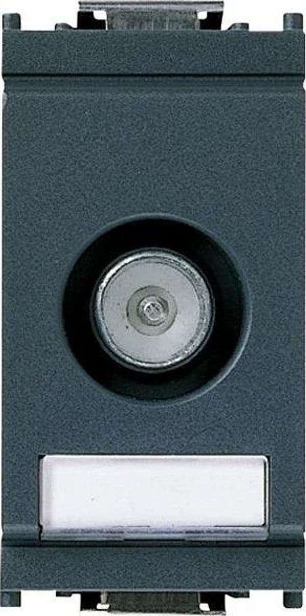 Presa Coassiale VIMAR TV-RD-SAT Passante Grigio - 16306.10, Frequenze 5-2400 MHz, Connettore Maschio - 2