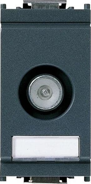Presa Coassiale VIMAR TV-RD-SAT Passante Grigio - 16306.10, Frequenze 5-2400 MHz, Connettore Maschio - 2