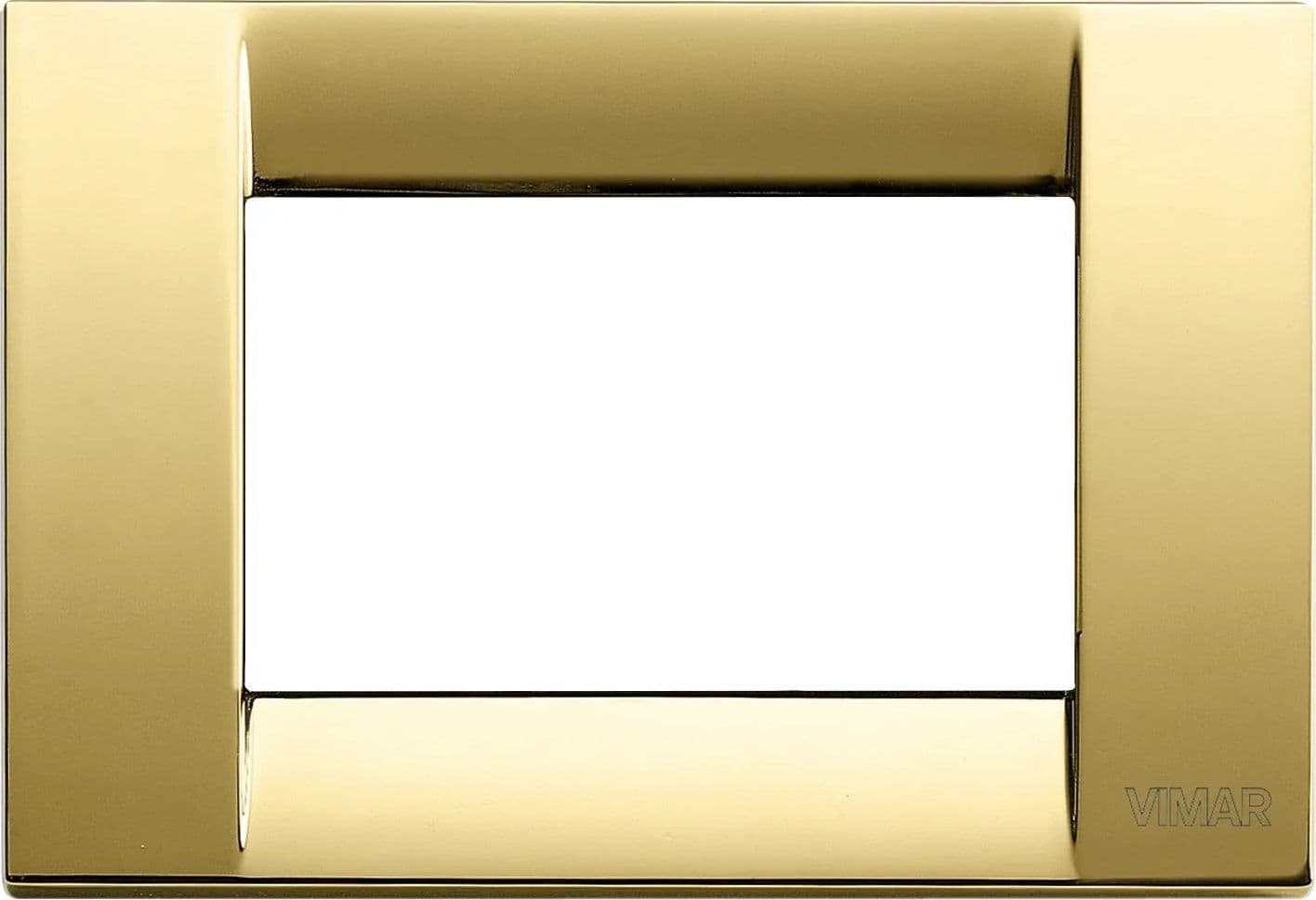 VIMAR Placca Classica 3M Oro Lucido - Codice SKU 16733.32, Design Elegante e Facile Installazione - 2