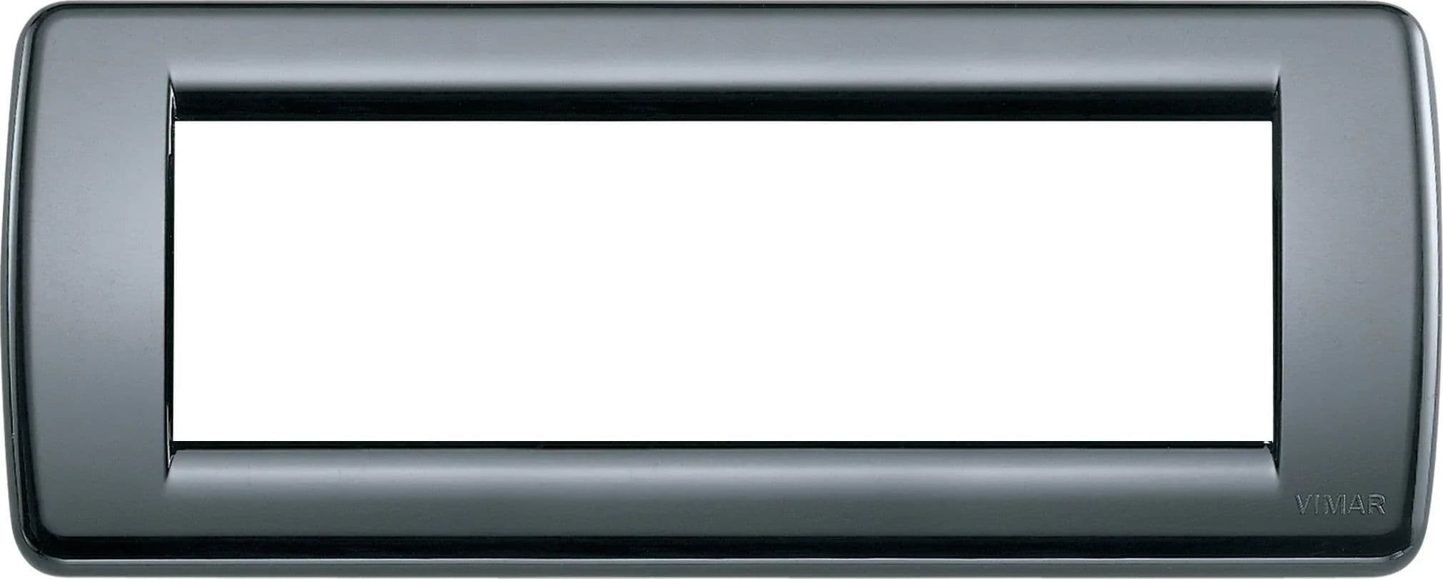 Placca Rondò 6M VIMAR Grigio Grafite - Materiale Resist. in Tecnopolimero - SKU 16766.15 - 2