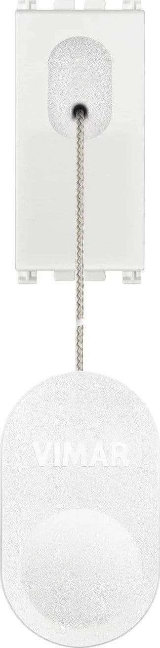 VIMAR Pulsante 1P NO 10A Tirante Bianco 19052.B - Cordone di 1,5m e Pomello Ergonomico - 2